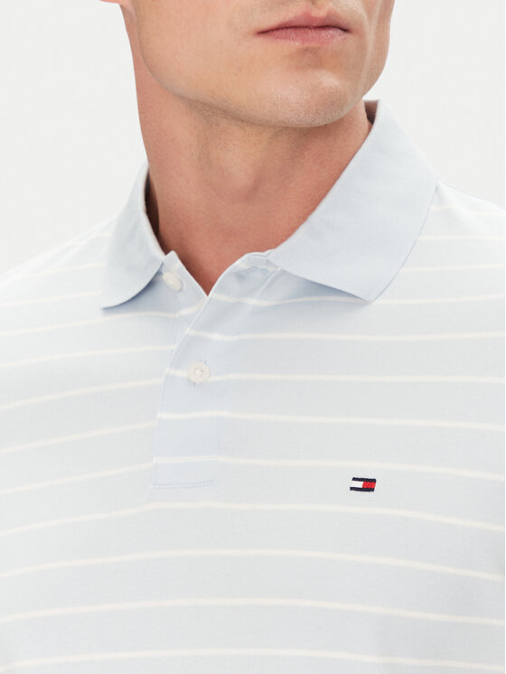 Рубашка поло стандартный крой MW0MW39994 Tommy Hilfiger, голубой — фото 4