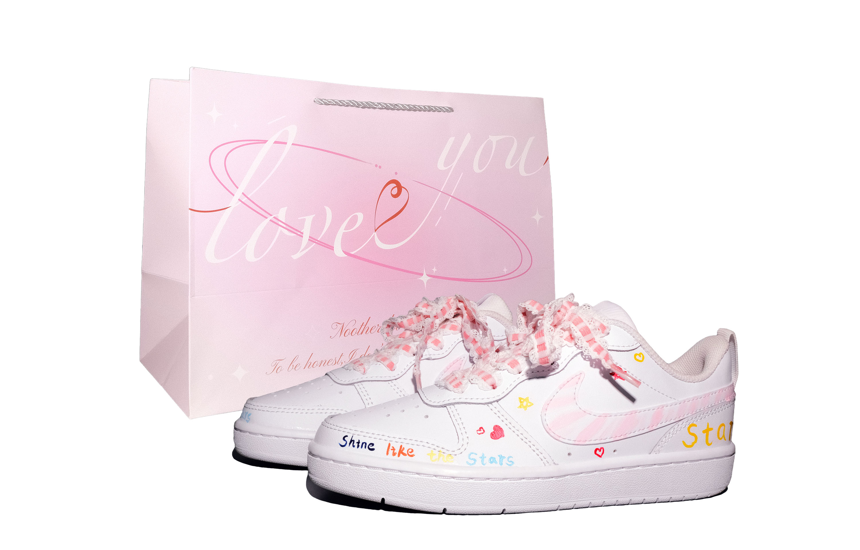 

Nike Court Borough Graffiti Mood Box Leather Low top детские скейтбординг кроссовки белые