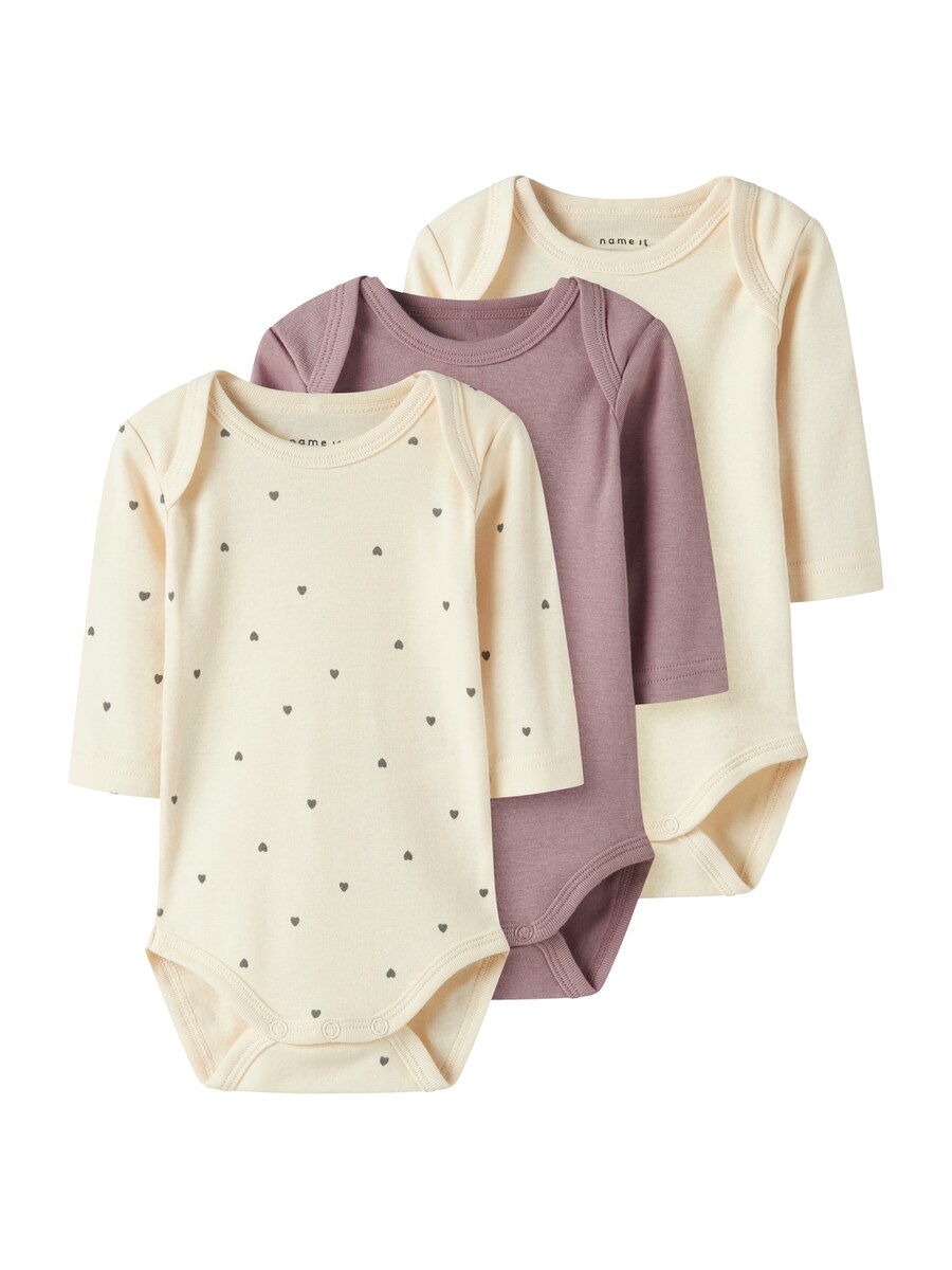 

Комбинезон/боди NAME IT, светло-бежевый/светло-фиолетовый