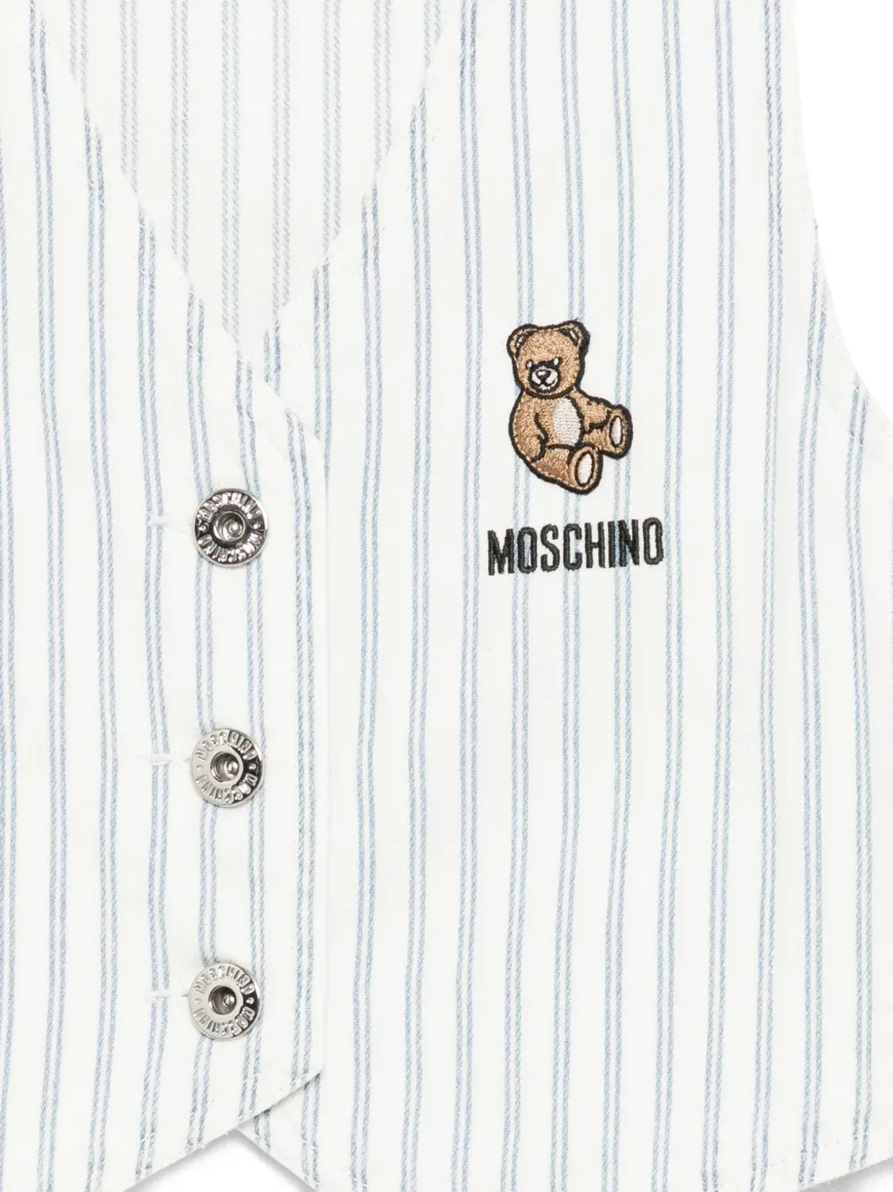 Полосатый жилет Moschino Kids, белый — фото 3