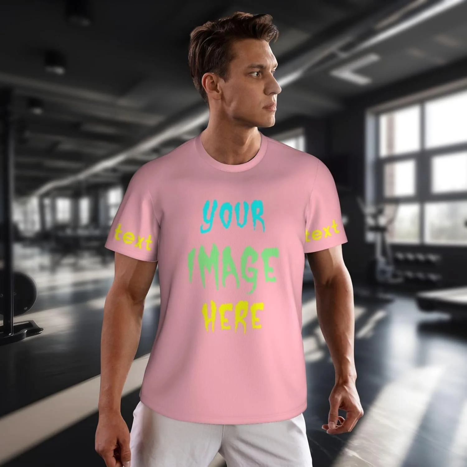 Футболка Custom для мужчин с фото и текстом — фото 4