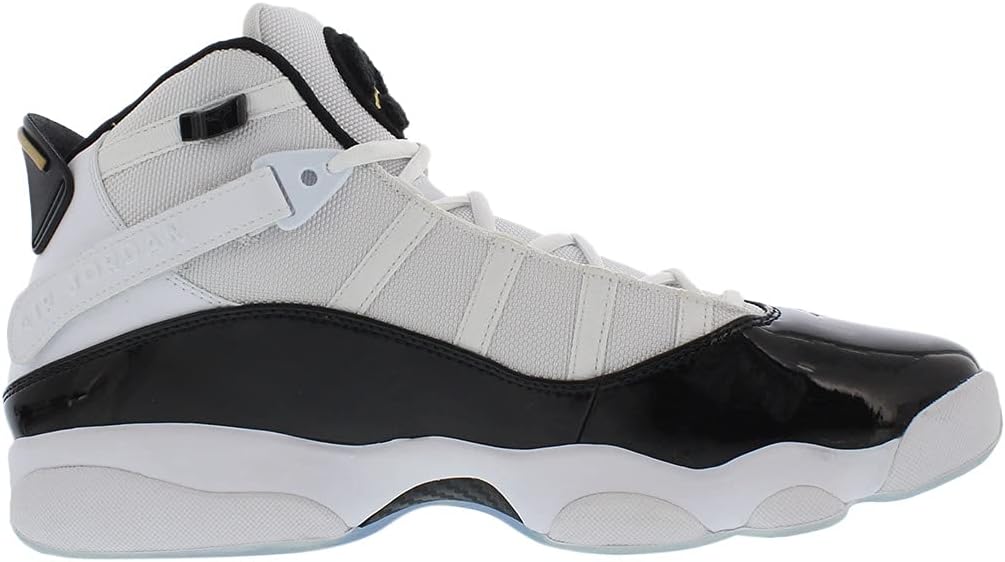 Мужские кроссовки Jordan Air 6 Rings бело-черно-золотые — фото 3