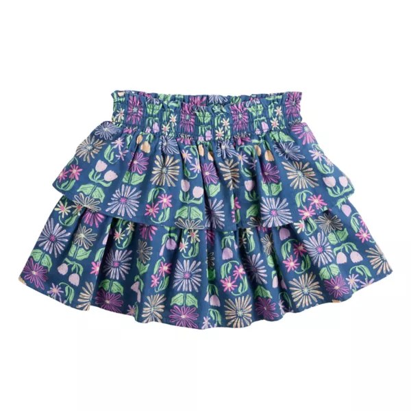 

Детская вязаная юбка-колокол для девочек Baby & Toddler Jumping Beans, цвет floral blue check