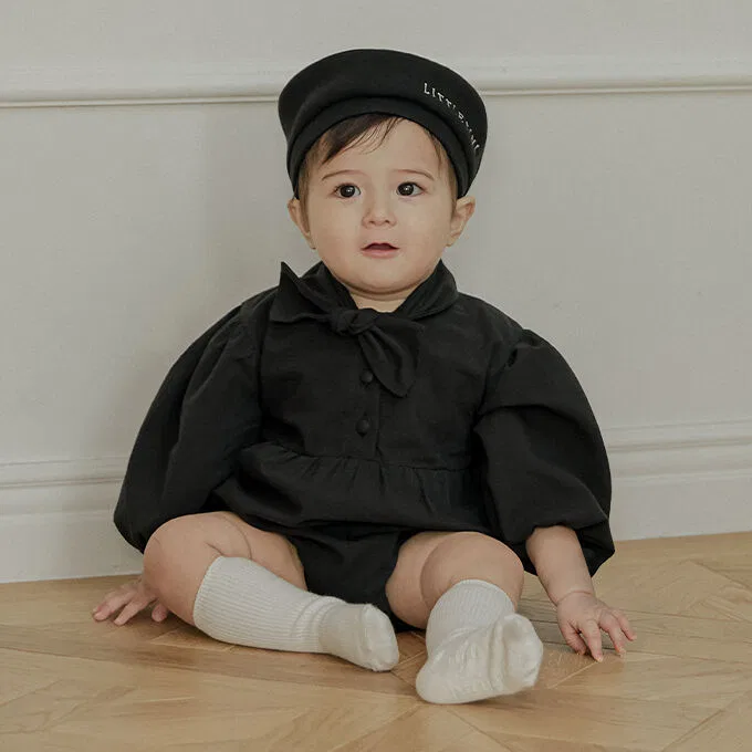 Детский боди с галстуком чёрный от Littletini