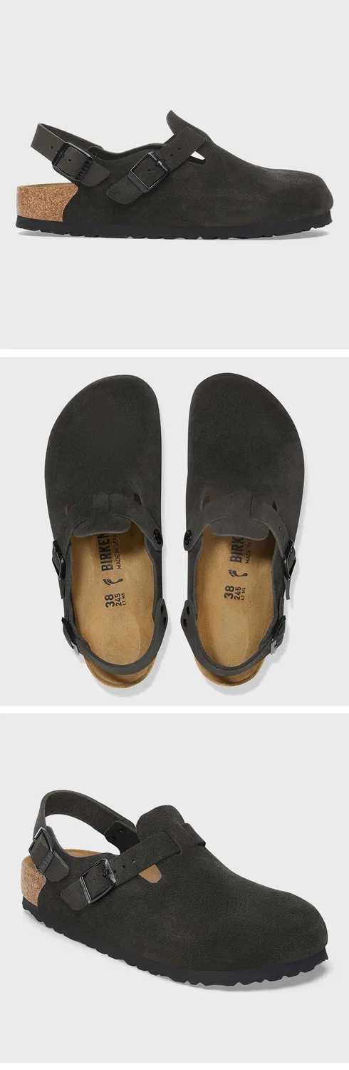 Мужские замшевые мюли Tokio Suede Leather чёрные от Birkenstock — фото 4