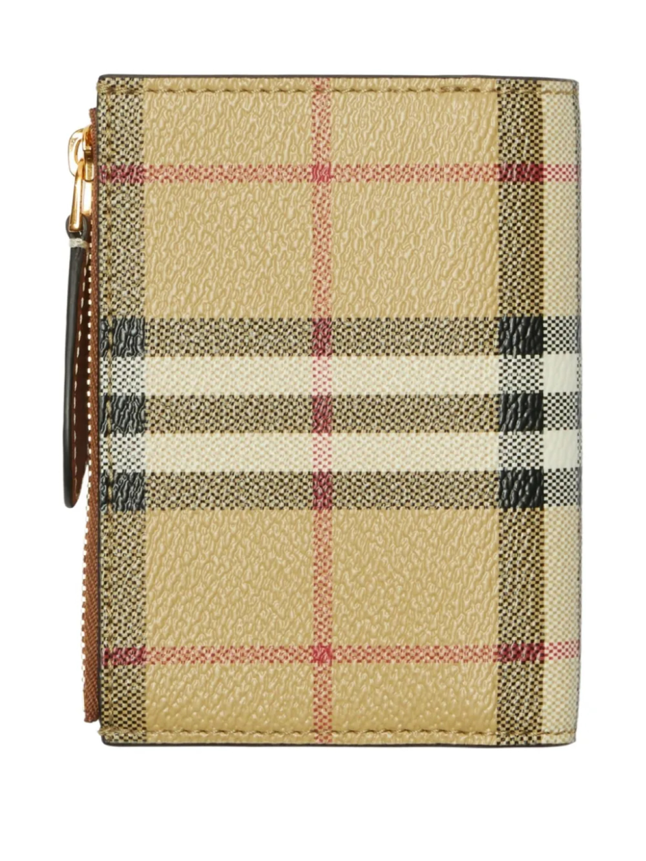Маленький складной кошелек Burberry с клетчатым принтом, нейтральный — фото 2