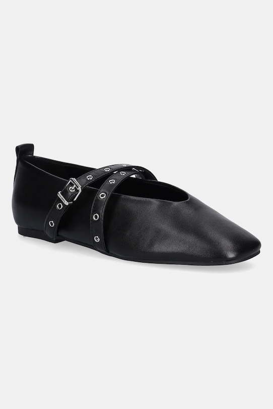 Кожаные балетки TJW Leather Maryjane Ballerina Tommy Jeans, черный