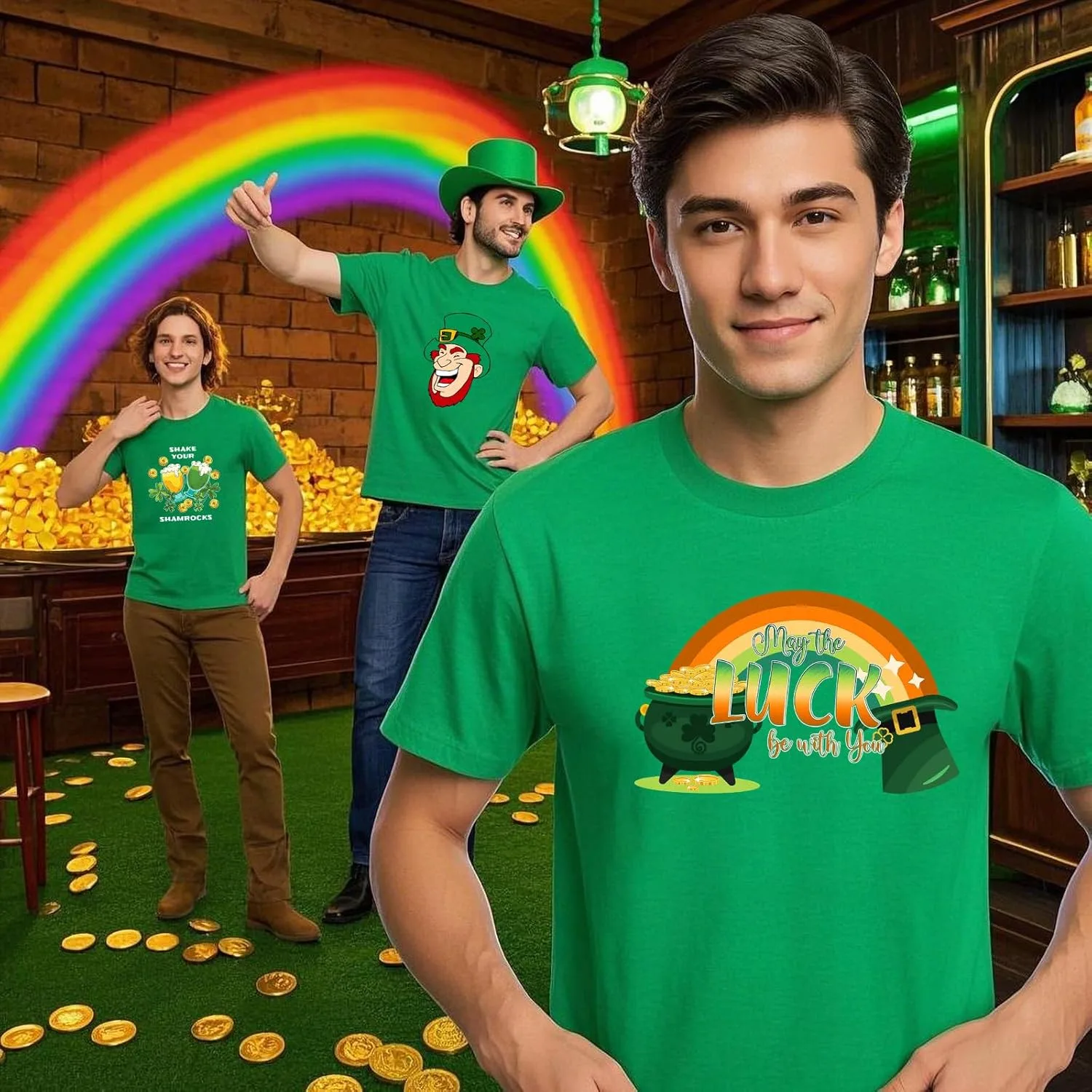 Футболка Custom St. Patrick's Day с именем и номером — фото 4
