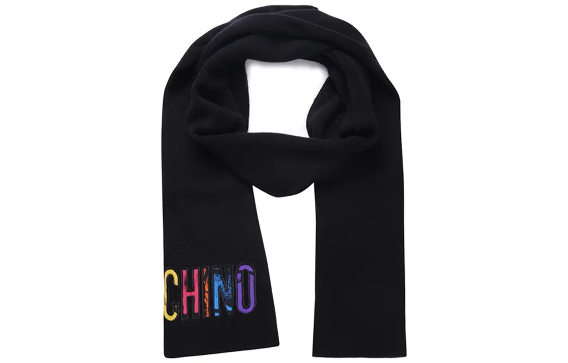 

MOSCHINO Вязаный шарф унисекс черный