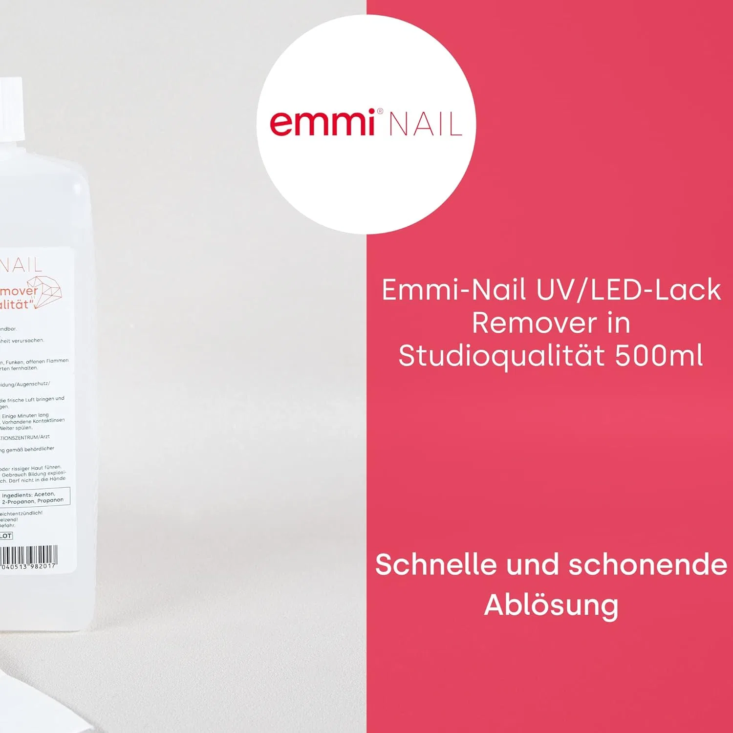 Средство для снятия лака и УФ-геля «Emmi-Nail» 500 мл Emmi Nail — фото 2