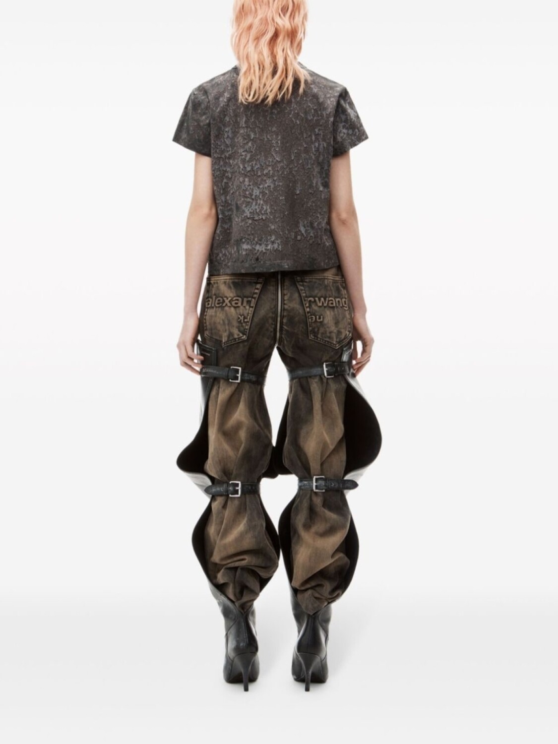 

Alexander Wang футболка Splatter-wash, серый