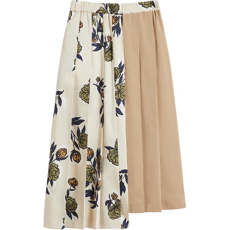 

Плиссированная юбка миди с цветочным принтом WEEKEND MaxMara, бежевый