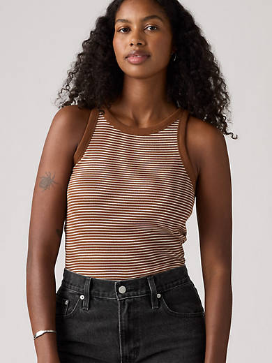 

Майка-борцовка Essential Levi's, цвет Cloves Stripe Sorrel - Brown