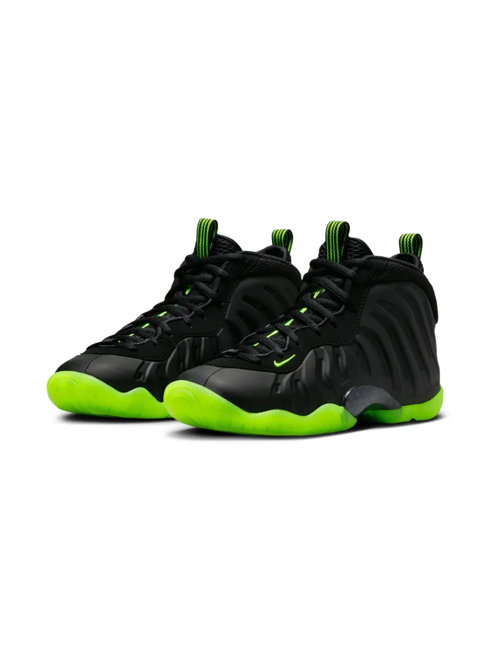 Кроссовки Little Posite One "Black/Volt" Nike Kids, черный — фото 2
