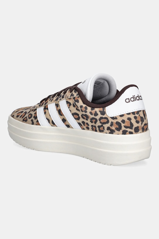 Замшевые кроссовки VL Court Bold Adidas, бежевый — фото 3