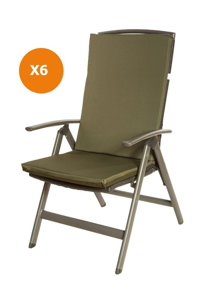 

Подушки на стулья Living Store Garden на стулья с высокой спинкой 4 шт. Зеленая ткань 120х50х3см. Setgarden, зеленый