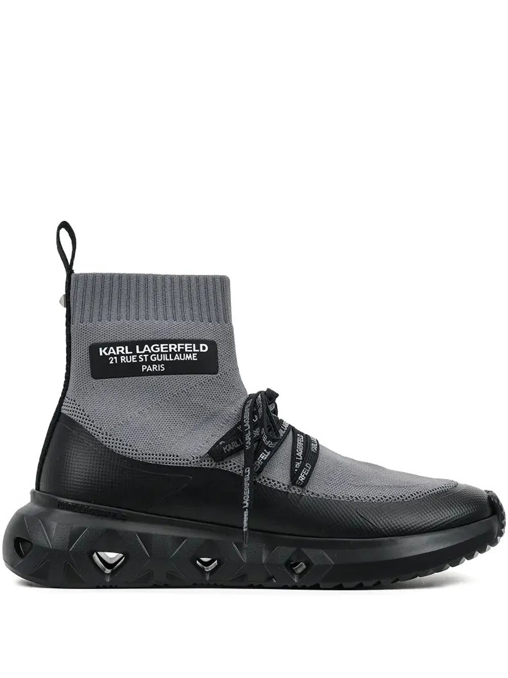 

Высокие кеды из носков KARL LAGERFELD, черный