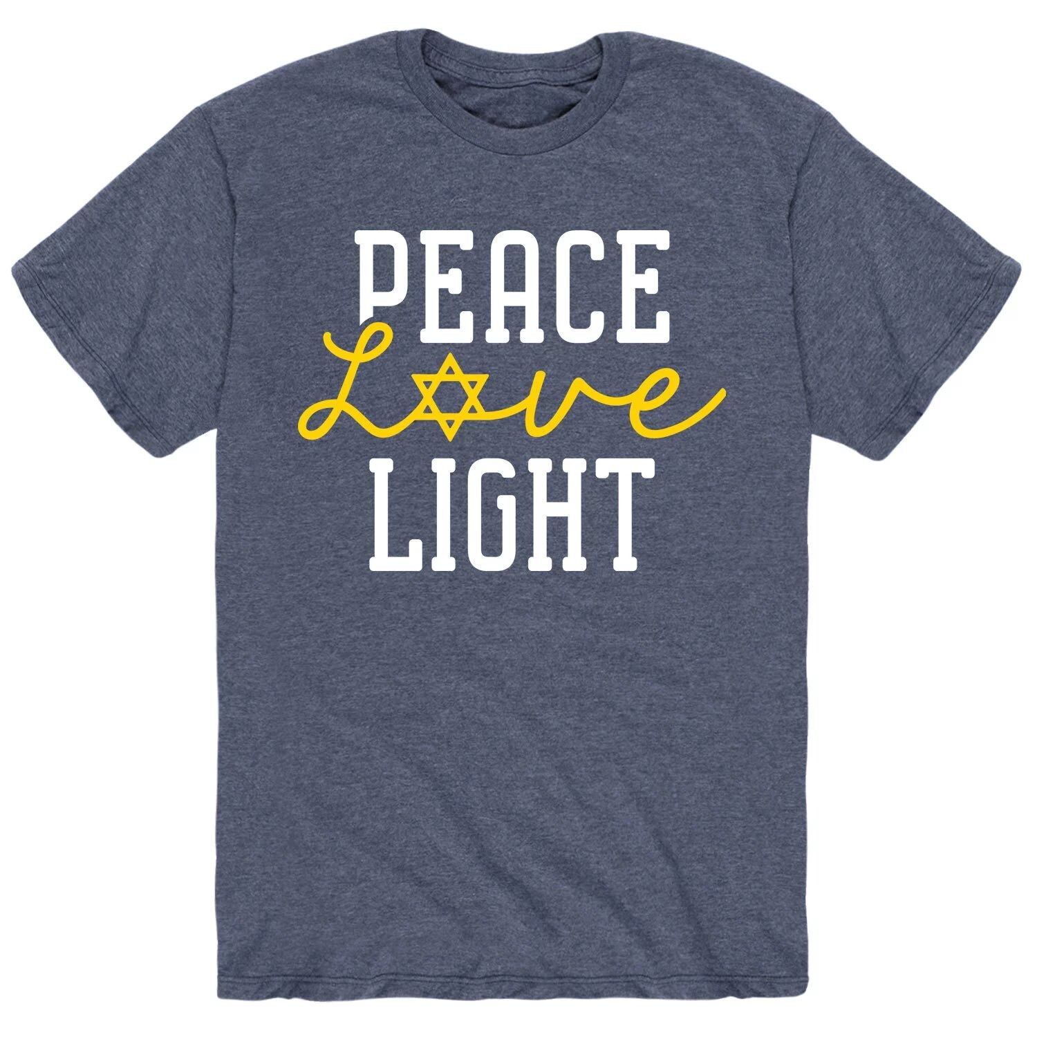 

Мужская футболка "Peace Love Light" для Хануки Licensed Character