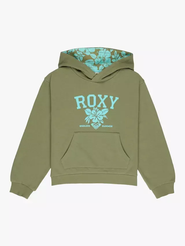 Детская толстовка с логотипом Hope You Trust, цвет Масляно-зеленый Roxy