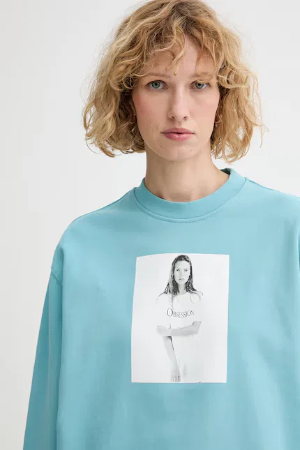 Худи женское Calvin Klein, бирюзовый — фото 4