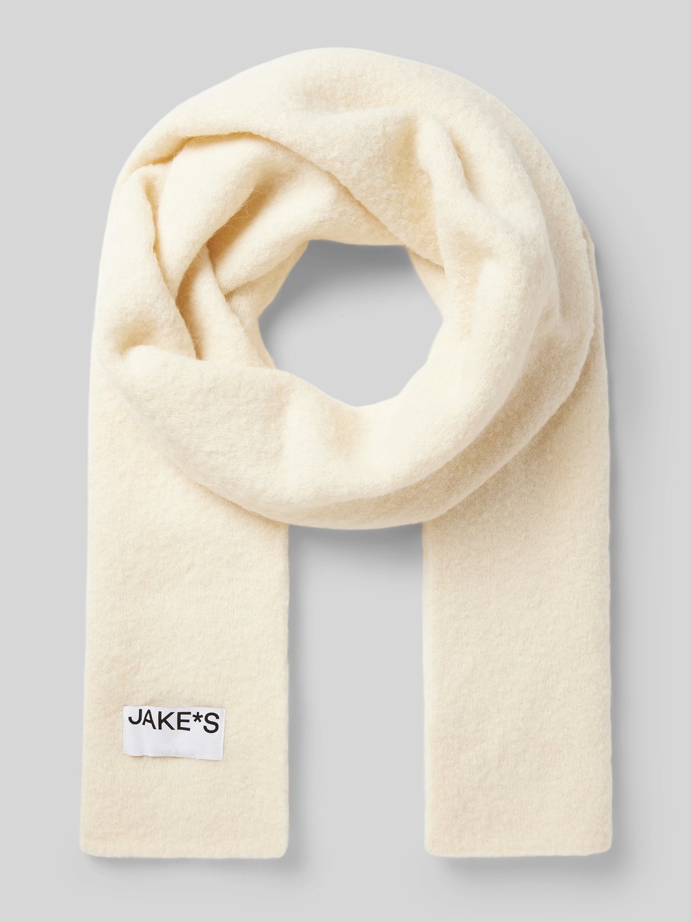 

Шарф с нашивкой-лейблом Jake*s Casual, экрю