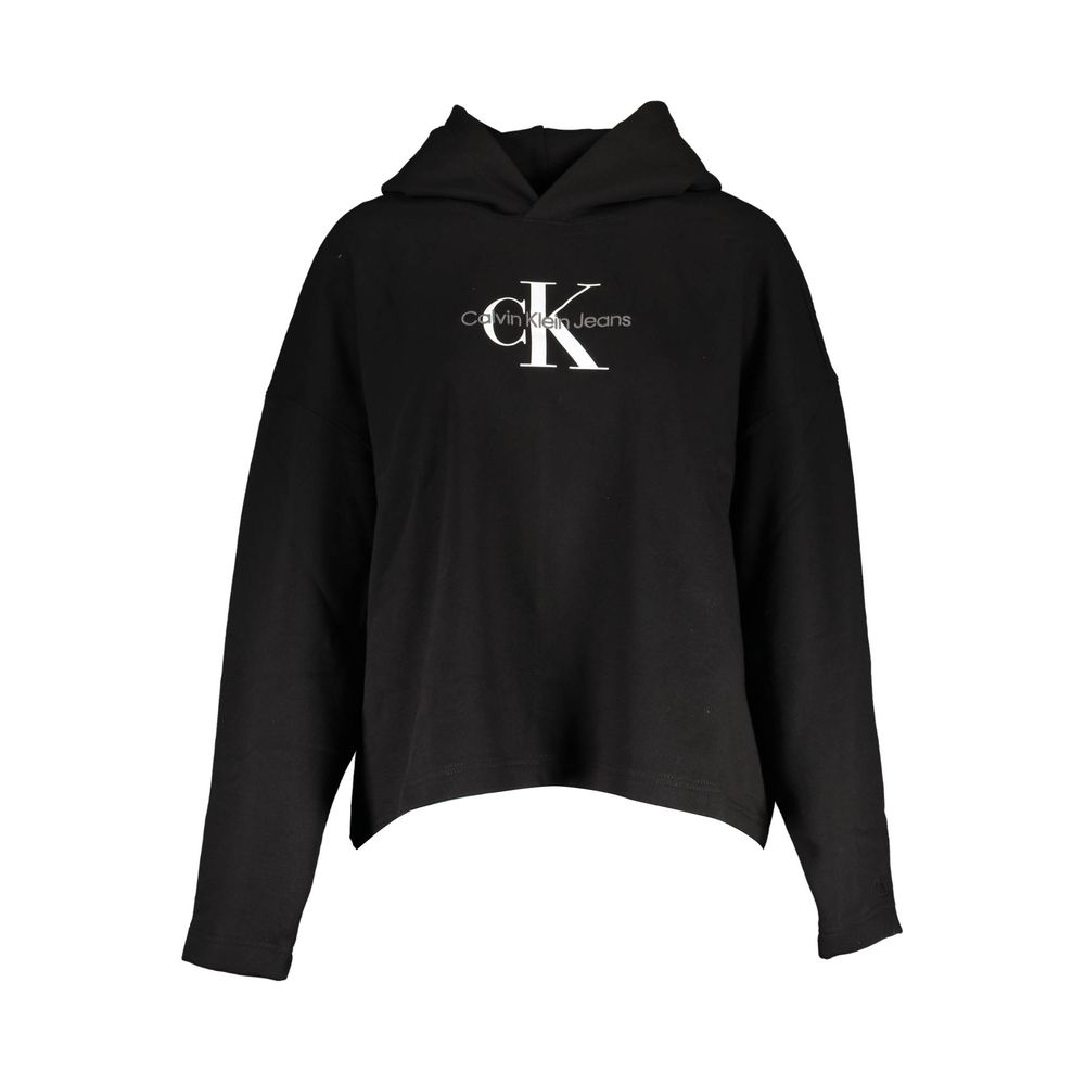 Черный хлопковый женский свитер Calvin Klein