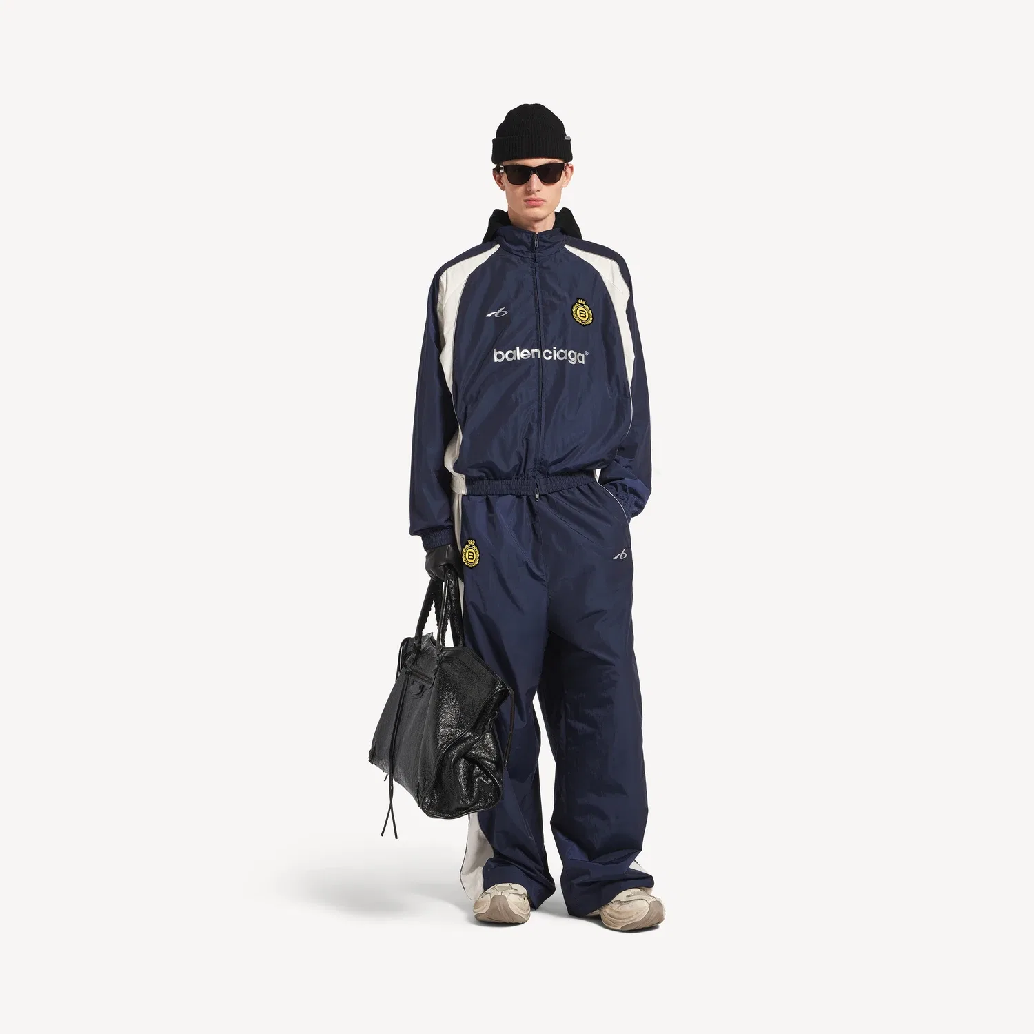 Мужская куртка от спортивного костюма для футбола в цвете морской волны Balenciaga, синий — фото 2