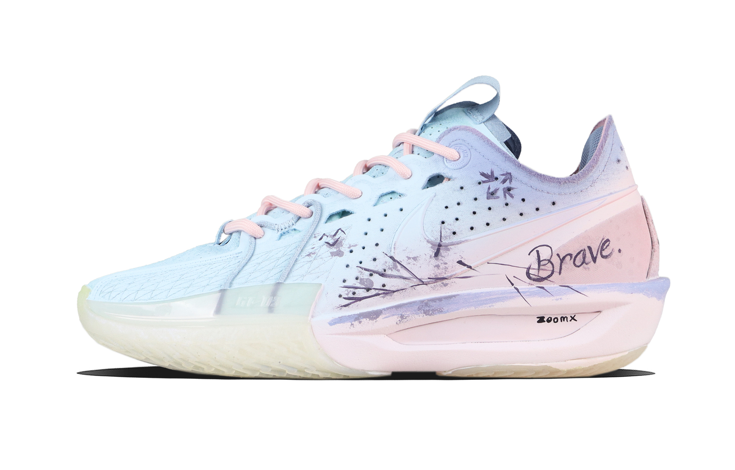 

Nike Кроссовки для баскетбола Air Zoom G.T. Cut 3 Northern Lights с амортизацией и противоскользящей подошвой, низкие, унисекс, синие и розовые