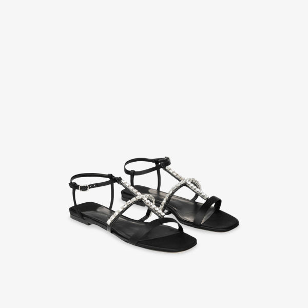 Босоножки Jimmy Choo атласные с кристаллами, мультиколор — фото 4