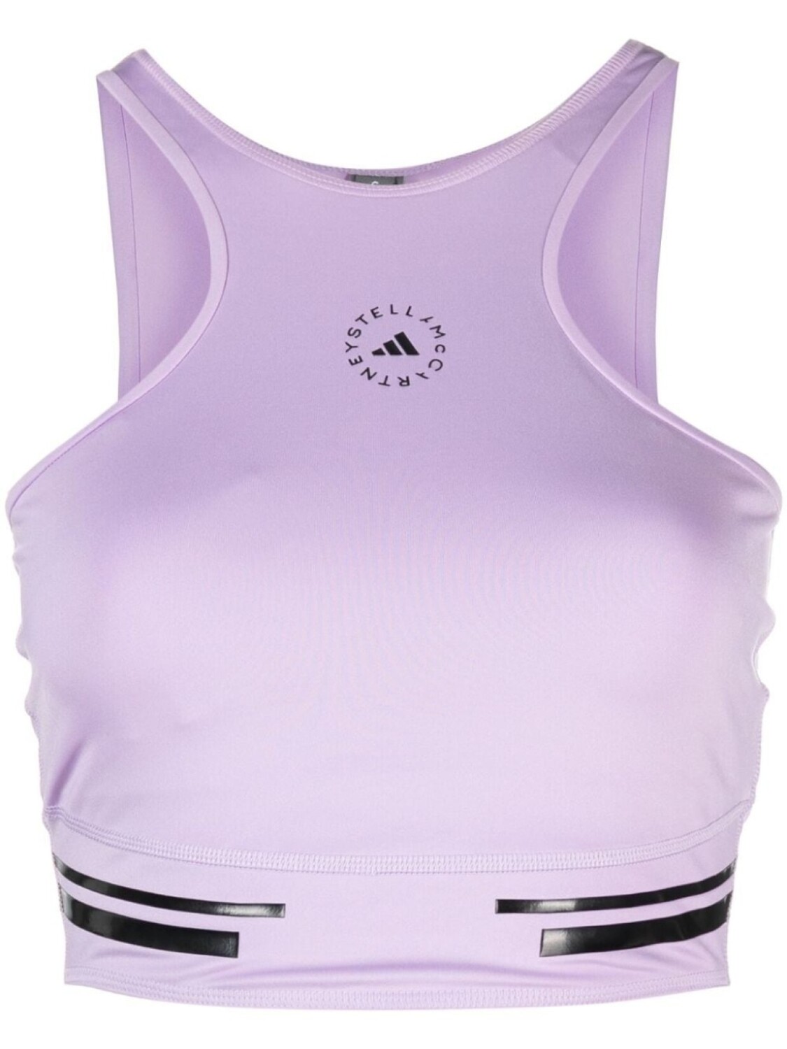 

adidas by Stella McCartney укороченный топ Truepace Running с логотипом, фиолетовый