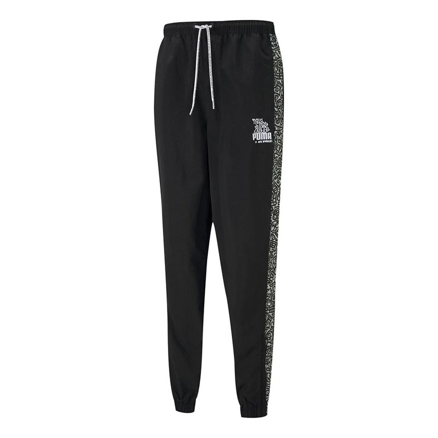 

Спортивные брюки PUMA x Mr Doodle Crossover Sports Graffiti Drawstring Woven Long Pants Black 598684-01