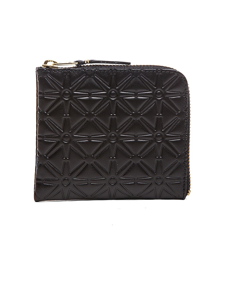 

Кошелек Comme des Garçons Small Star Embossed Zip, черный