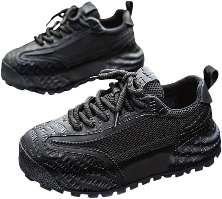 

Повседневные мужские кроссовки с верхом из дышащей сетки, легкой противоскользящей резиновой подошвой, расслабленный и удобный дизайн Clolinde, черный