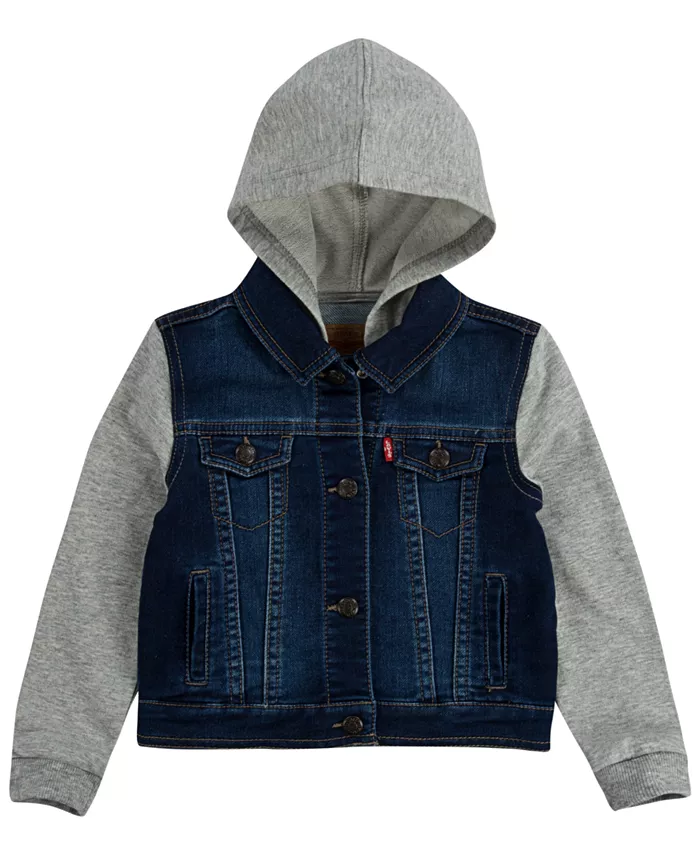 

Детская куртка-косуха с рукавами из френч терри для мальчиков Levi's, синий