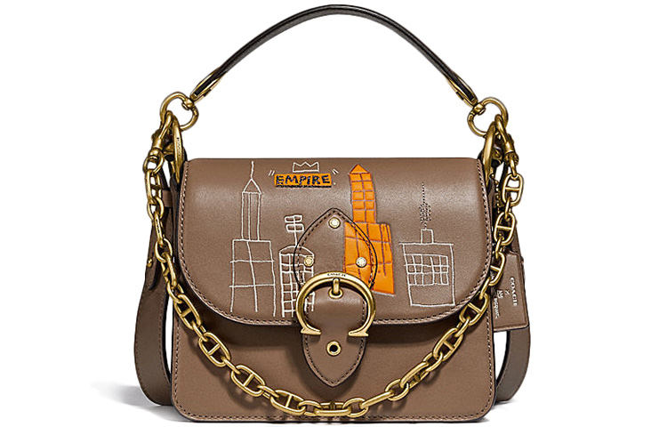 

COACH Кожаная квадратная сумка через плечо малого размера женская