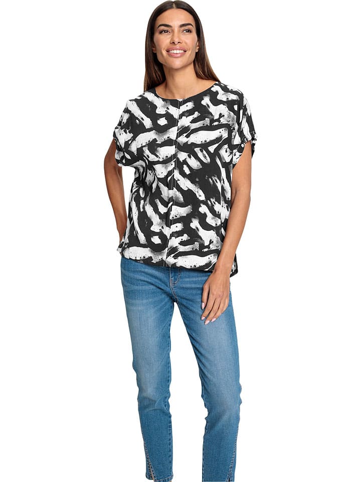 

Heine Блузка черного/кремового цвета