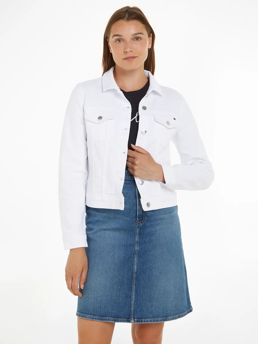 

Джинсовый пиджак Tommy Hilfiger "DNM SLIM JACKET WHITE", с фирменной этикеткой, белый