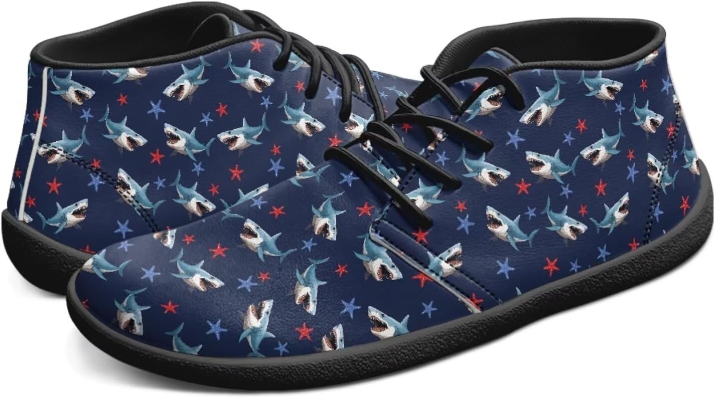 

Мужские босоножки с нулевым падением, минималистичные с широкой носочной частью, нескользящие и удобные для ходьбы и походов кроссовки Pointodoor, Sea Sharks