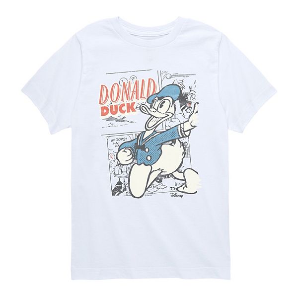 

Футболка с принтом Disney's Donald Duck vintage comic для мальчиков 8-20 Licensed Character, White