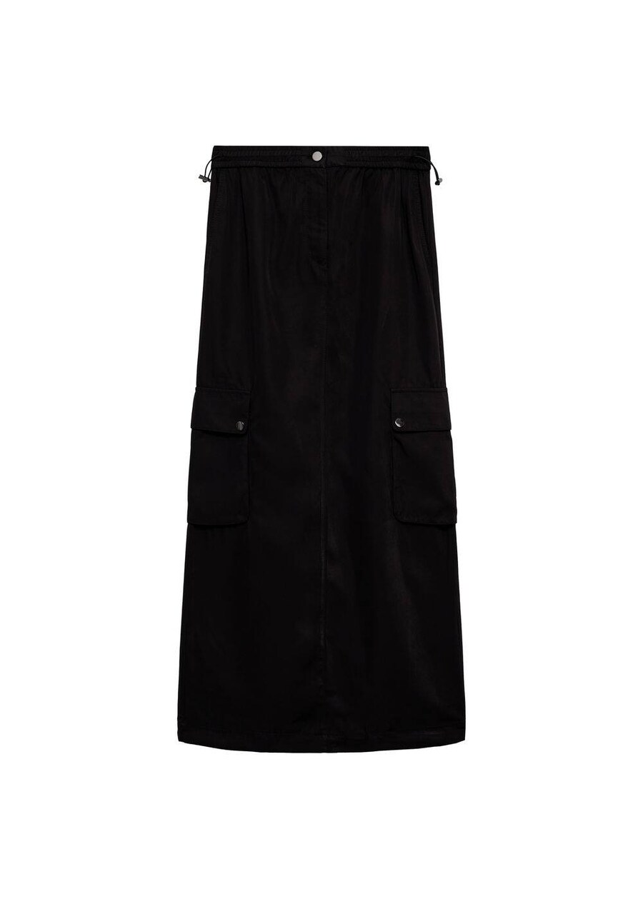 

Юбка макси MANGO Skirt Insect, черный