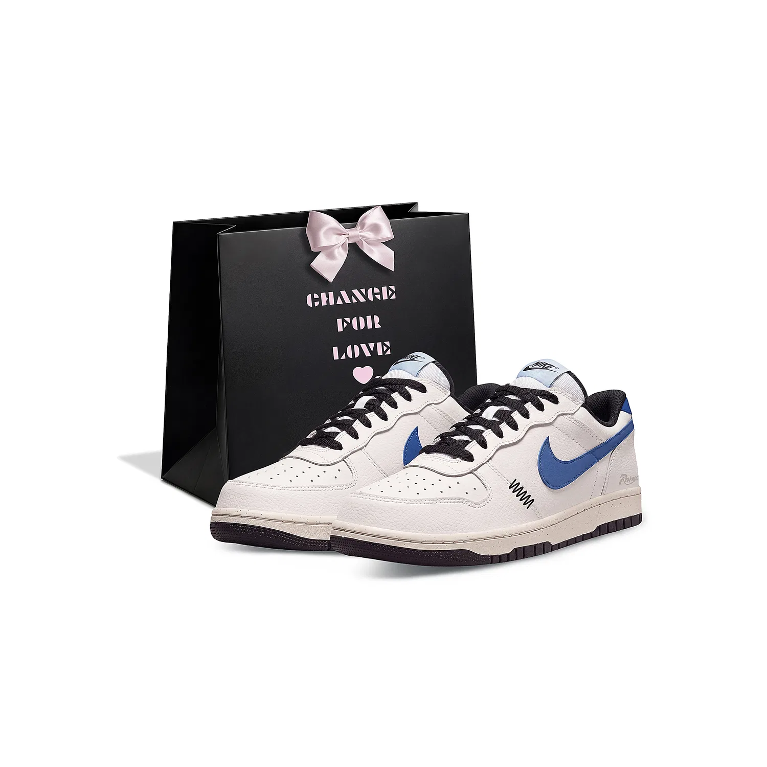 Кроссовки кожаные Nike Big Blue Beige