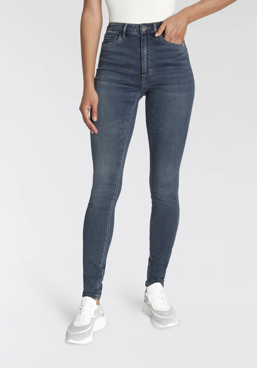 

Джинсы ONLY с высокой талией "ONLROYA HW SKINNY BJ13964", дизайн с 5 карманами, синий