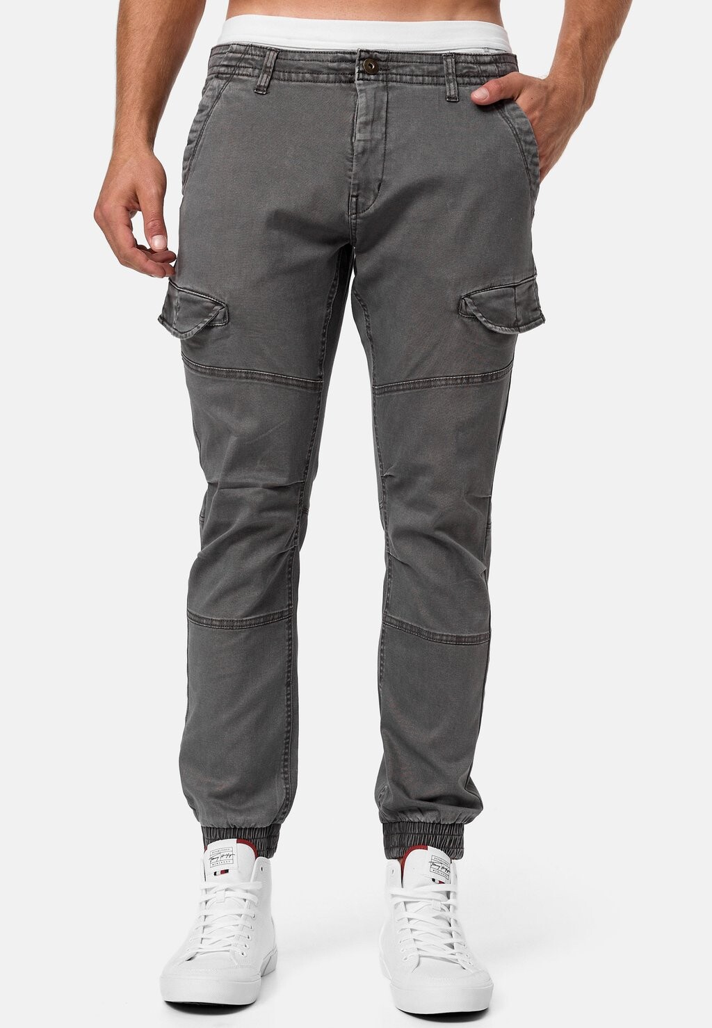 

Джинсы Tapered Fit HILLS INDICODE JEANS, цвет dk grey