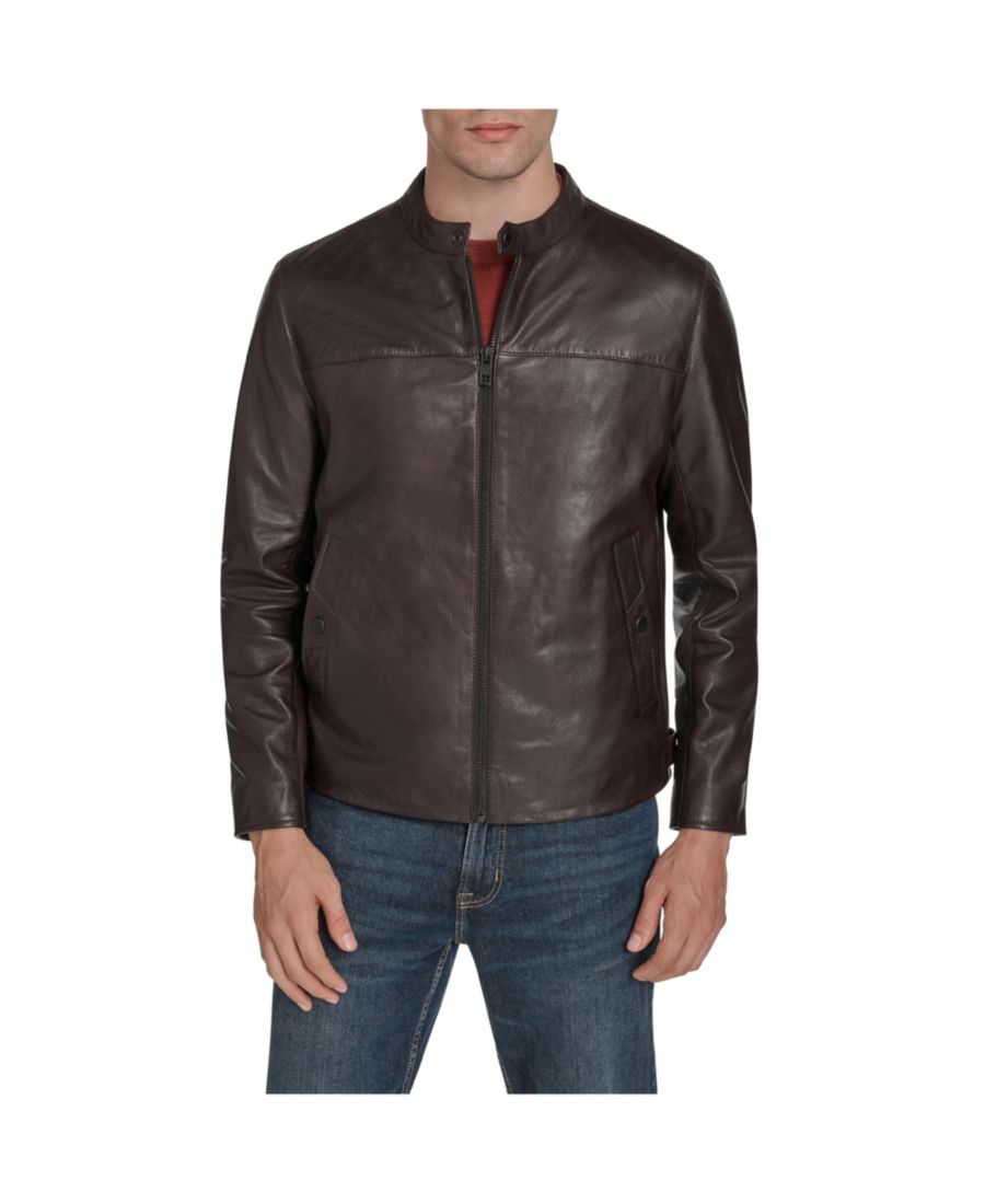 

Мужская кожаная куртка Macalister Andrew Marc Black Label, Dark brown