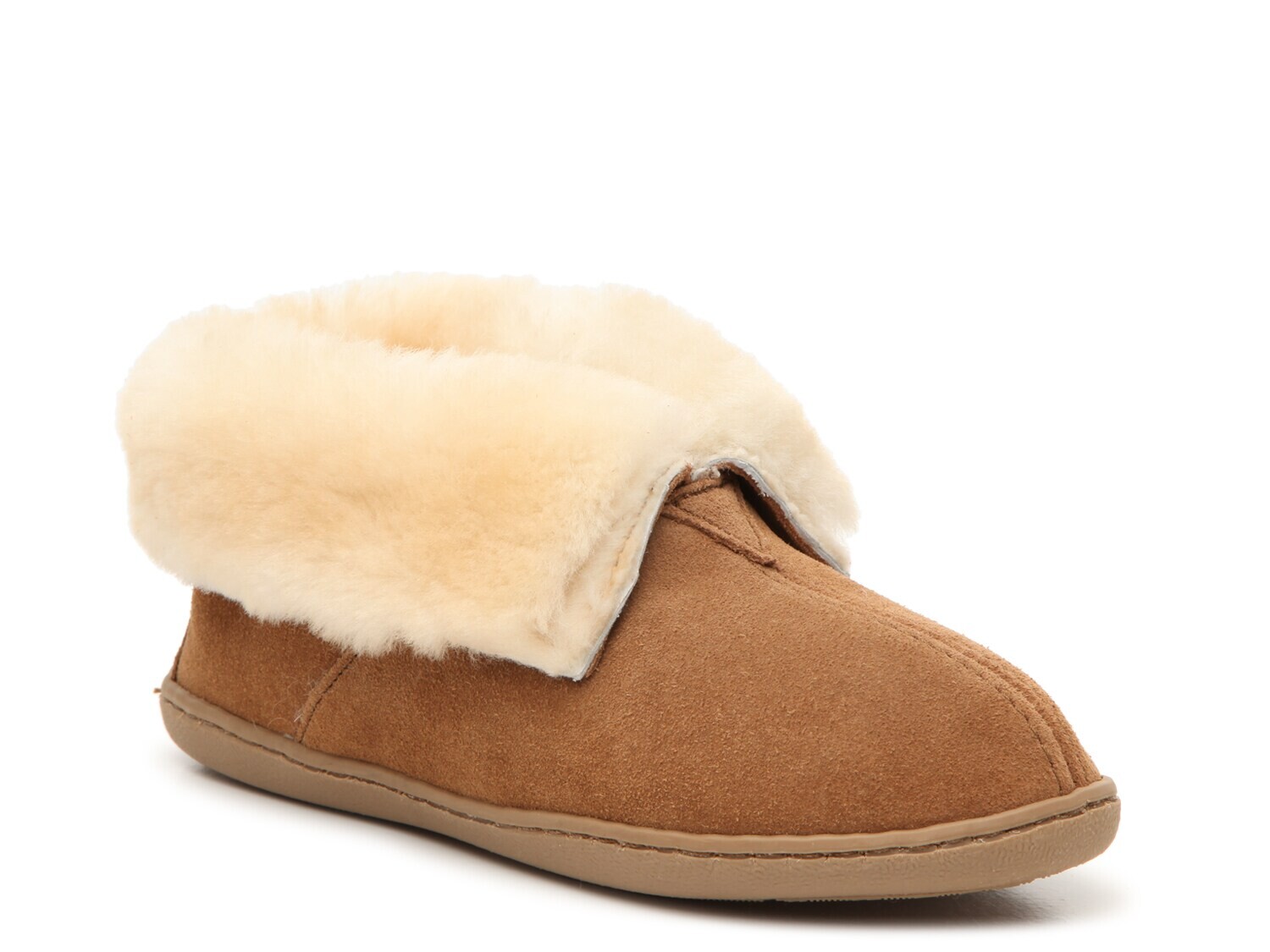 Тапочки-сапожки Minnetonka из овчины, коричневый