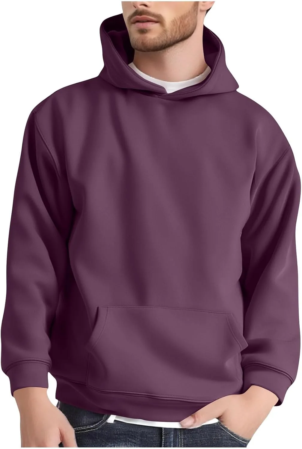 

Мужская хлопковая толстовка с капюшоном и карманом