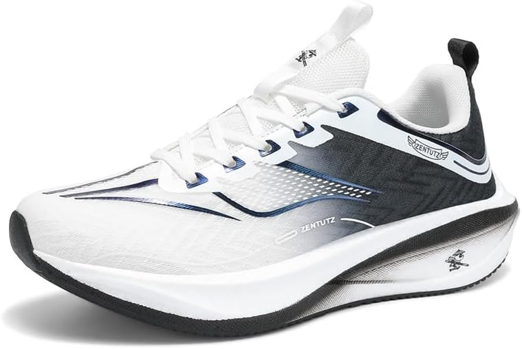 

Мужские дышащие кроссовки с сеткой на шнуровке, легкие, с толстой подошвой, подходят для бега, спорта, ходьбы, тенниса и повседневной носки Igzbibg, черный