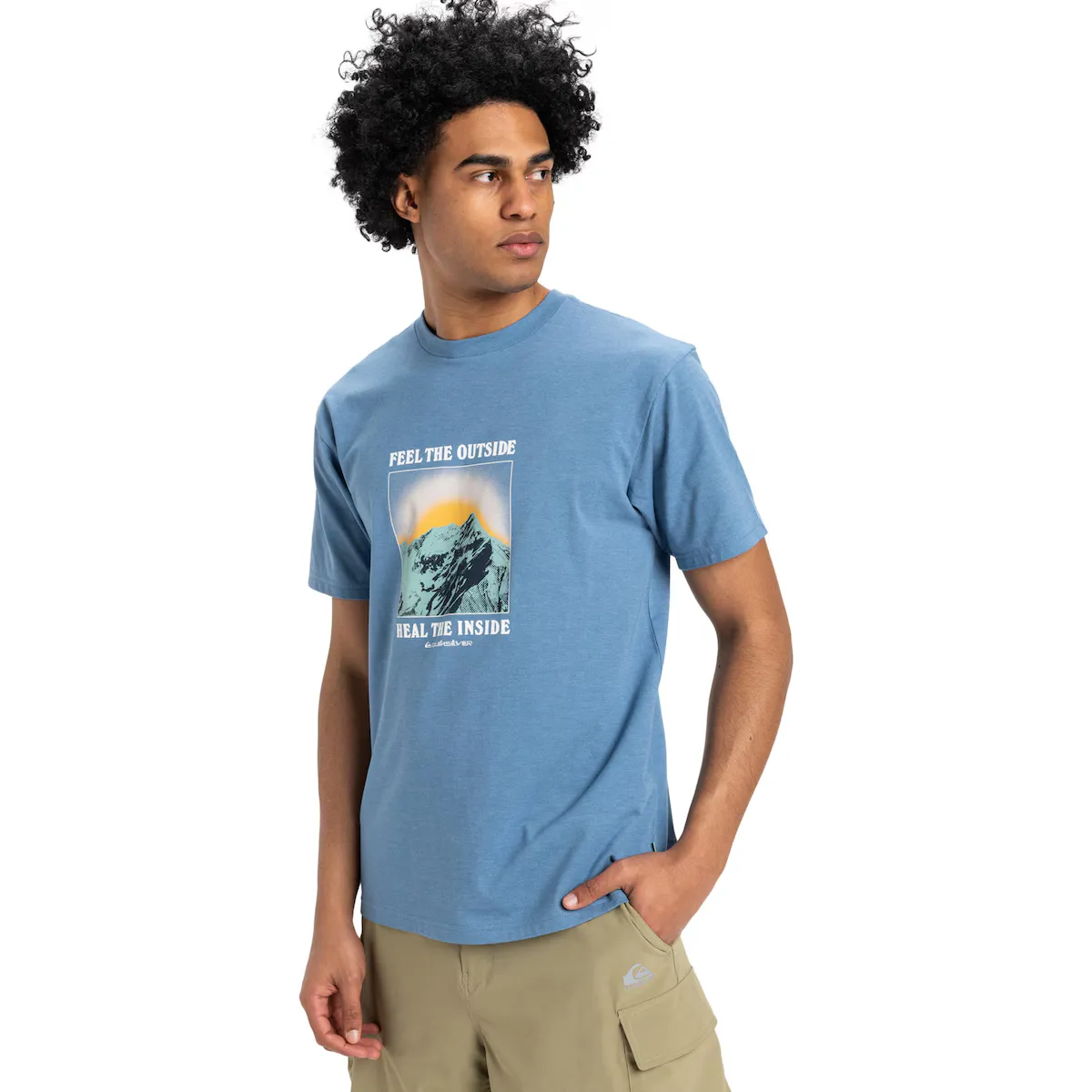 

Мужская футболка Feel The Outside Quiksilver, серо-голубой