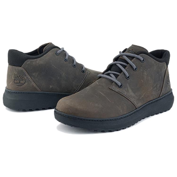 Мужские ботинки Timberland Hudson Road кожаные повседневные, серо-коричневый — фото 4