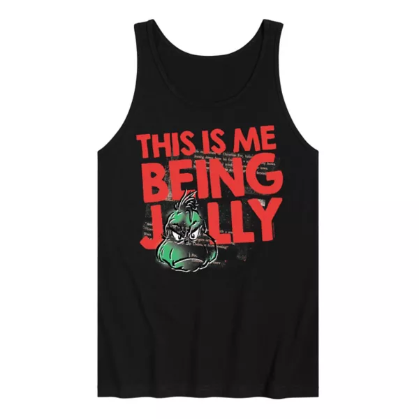 

Мужская майка с графическим принтом «Доктор Сьюз, Гринч, это я, весельчак» Licensed Character, черный